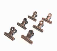 Rustic Bronze Metal Hinge Clips (Pack of 6) - by BarnwoodUSA | Made of Metal with a Antique Bronze Finish | Traditional Vintage Style Home Decor | Arts & Crafts | Photos | 2 inch