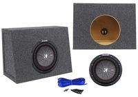 Kicker 43CWR84 COMPR8 8" 600 Watt Car Audio Subwoofer+Sealed Sub Box Enclosure