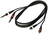 Mr. Dj CDQR6 6-Feet 1/4-Inch Dual Mono to Dual RCA Male Speaker Cable