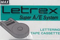 Letrex Super A/e System Sl 111p Lettering Tape Cassette