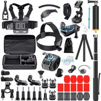 61-in-1 Action Camera Accessories Kit for GoPro Hero 7 6 5 4 3+ Hero Session 5 Black Accessory Bunble Set for AKASO APEMAN DBPOWER Xiaomi Yi SJ6000 Campark Rollei Lightdow Sony Sports DV Action Camera