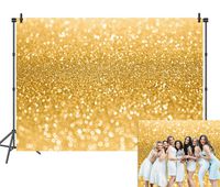 RUINI Gold Spots Photography Backdrop (Not Glitter) Baby Photo Background Banner 7x5FT