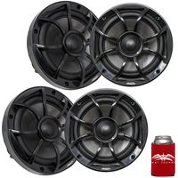wet sounds - Two Pairs of RECON6-BG Recon Series 6.5" Coaxial Speakers with Black XS Grilles and Cones