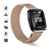 TOMALL Replacement Bands Compatible for Fitbit Versa/Versa 2,Stainless Steel Metal Wristband for Women Men