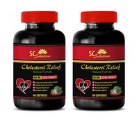 Immune Support Booster - Cholesterol Relief - All Natural Formula - Cholesterol in Foods - 2 Bottles (120 Capsules)