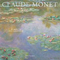 Graphique Claude Monet Mini Calendar - 16-Month 2019 Calendar, 7"x7" w/ 3 Languages, 4-Month Preview, Marked Holidays