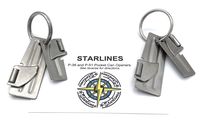 Two Sets of P-38 and P-51 Military Can Openers, Made in USA, with Stainless Steel Key Rings (6-piece bundle)