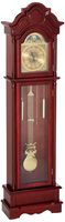 Coaster Home Furnishings Grandfather Clock with Chime Brown Red and Clear