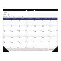 Blueline DuraGlobe Monthly Desk Pad, Academic Desk Calendar, 13-Month, July 2019 to July 2020, 22 x 17 Inches (CA177227-20)