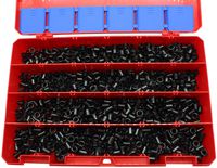 Kydex Eyelets Assortment Kit 1/4 inch GS 8-8, 8-9, 8-10, 8-12 by QuickClip Pro USA Mil-Spec Brass Black Oxide 1/4" DIY Grommets for Gun Holsters + Knife Sheaths (1000pcs GS Size 8,9,10,12)