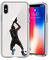 Epic Cases iPhone X iPhone Xs Case Ultra Slim Thin Light Supports Wireless Charging Microdot Pattern Crystal Clear Basketball Series Soft Transparent TPU Case Cover Apple (KD Durant Nets, iPhone X)