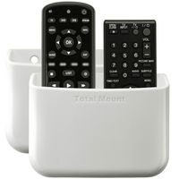 TotalMount Universal Remote Holders (Quantity 2 - Two Remotes per Holder - White)