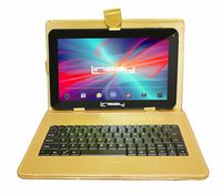 LINSAY New F10XHDBDG Quad Core with Golden Keyboard Bundle Deluxe 1 GB Ram DDR3 8 GB Android 4.4 Kit Kat