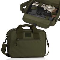 Savior Equipment Tactical Double Handgun Firearm Case Discreet Pistol Bag - Additional Magazine Storage Slots, Lockable Compartment w/Adjustable Shoulder Strap