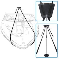 iCOVER Boat Cover Support Pole System-Height Adjustable Aluminum Telescoping Pole and 56 Feet Long Webbing Strap to Prevent Water from Sagging, Pooling, Ponding. Pontoon Boat Needs Two Systems