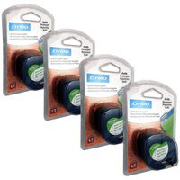 DYMO 10697 LT Tape Cartridge for Dymo LetraTag Label Makers, 1/2-Inch x 13 Feet, Black on White, Blister of 2 Cartridges, Pack of 4 Blisters (8)