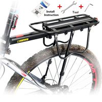 West Biking 110Lb Capacity Almost Universal Adjustable Bike Cargo Rack Cycling Equipment Stand Footstock Bicycle Luggage Carrier Racks with Reflective Logo