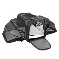 X-ZONE PET Expandable Travel Dog Carrier with Fleece Mat, Most Airline Approved Pet Carrier for Easy Carry on Luggage, Soft Sided Flodable Cat Carrier with Zip Pockets to Store Goods