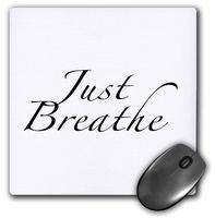 3D Rose"Just Breathe" Matte Finish Mouse Pad - 8 x 8" - mp_224494_1