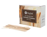 KingSeal Natural Birch Wood Coffee Stirrers, Stir Sticks, 5.5 Inch, Square End - 2 Packs of 1000 per Case