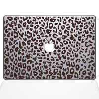 The Decal Guru 2047-MAC-13P-BRO Leopard Spots Decal Vinyl Sticker, Brown, 13" MacBook Pro (2015 & Older)
