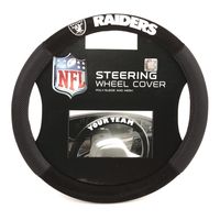 Fremont Die NFL Oakland Raiders Poly-Suede Steering Wheel Cover