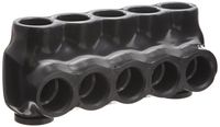 Morris Products 97753 Mountable Multi-Cable Connector, Insulated, Single Entry, Black, 3 Ports, 5/16" Allen Hex, 350 - 6 Wire Range