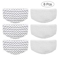 Bissell Steam Mop Pads 6pk Replacement/Washable/Reusable Compatible with Bissell Steam Mop 1940/1440/1544/1806/2075 Series, Model 19402/19404/19408/19409/1940a/1940f/1940q/1940t/1940w/B0006/B0017