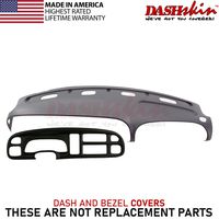 DashSkin Molded Dash & Bezel Cover Kit Compatible with 99-01 Dodge Ram in Mist Grey