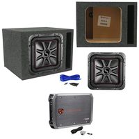 KICKER 45L7R102 10" 1000 Watt L7R Car Subwoofer Solo-Baric Sub+Amplifier+Box