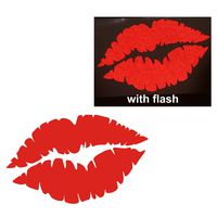 Cushystore 3" Red Sexy Lips Kiss Sweet Reflective Decal Decals Vinyl Sticker Safety Night Rear for Motorcycle Bike Bicycle Car Helmet Trunk Tailgate Self Adhesive Mobile Phone Laptop Notebook Mac