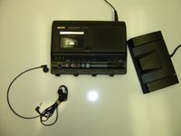 Sanyo TRC-6040 - Microcassette Transcriber - Black