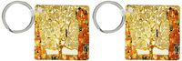3dRose A Photo Of Klimt Painting The Tree Of Life - Key Chains, 2.25 x 4.5 inches, set of 2 (kc_100417_1)