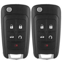 ECCPP 2X Replacement fit for Uncut Keyless Entry Remote Key Fob Shell Case GMC Terrain/Buick Allure LaCrosse Regal Verano Encore/Chevrolet Camaro Cruze Malibu Equinox Sonic Impala OHT01060512