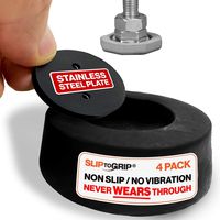 SlipToGrip Washer Dryer BE QUIET Non Vibration Pads - Stainless Insert Never Wears Out PATENTED (4 Pack)