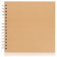 Paper Junkie Hardcover Kraft Blank Page Scrapbook Photo Album, 40 Sheets, 8 x 8 Inches