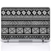 Meffort Inc 15 15.6 Inch Laptop Notebook Skin Sticker Cover Art Decal (Included 2 Wrist pad) - Black Gary Pattern A