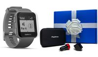 Garmin Approach S10 (Powder Gray) Beat Yesterday Gift Box Bundle | +HD Screen Protectors, PlayBetter USB Car/Wall Adapters & Protective Hard Case | Golf GPS Watch | 40,000 Worldwide Courses