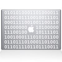 The Decal Guru Binary Decal Vinyl Sticker, 13" MacBook Air, White (1409-MAC-13A-W)