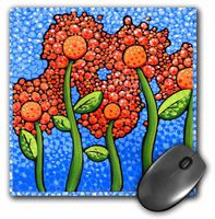 3dRose LLC 8 X 8 X 0.25 Inches Mouse Pad, Birthday/Dog/Balloons (mp_34006_1)