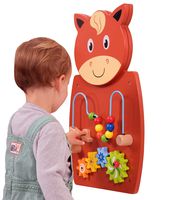 Learning Advantage Horse Activity Wall Panel - Toddler Activity Center - Wall-Mounted Toy for Kids Aged 18M+ - Decor for Bedrooms and Play Areas