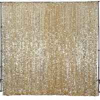 Efavormart 20FT Champagne Payette Sequin Backdrop Photography Background Fabric Photo Booth Backdrop Studio Background - 1 PCS