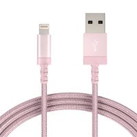 AmazonBasics Nylon Braided Lightning to USB A Cable, MFi Certified iPhone Charger, Rose Gold, 6-Foot - 10-Pack
