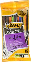 BIC Xtra-Life Mechanical Pencil, Clear Barrel, Medium Point (0.7mm), 10-Count