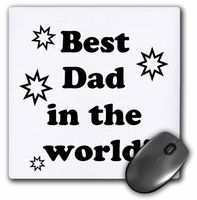 3dRose Best Dad in The World Mouse Pad (mp_123050_1)