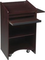 Balt 27508 Mobile Floor Lectern, Mahogany 46"H x 25"W x 20.13"D