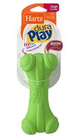 Hartz Dura Play Bacon Scented Bone Dog Toy - Large ( Colors may vary )