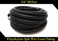 20 FT 1/4" INCH Split Loom Tubing Wire Conduit Hose Cover Auto Home Marine BlackMarine Black