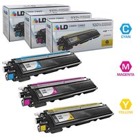 LD Compatible Toner Cartridge Replacement for Brother TN210 (Cyan, Magenta, Yellow, 3-Pack)