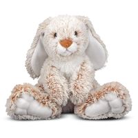 Melissa & Doug Burrow Bunny Rabbit Stuffed Animal (Plush Toy, Washable Surface, Soft Fabric , 9" H x 10" L x 6" W, Great Gift for Girls and Boys - Best for Babies and Toddlers, All Ages)